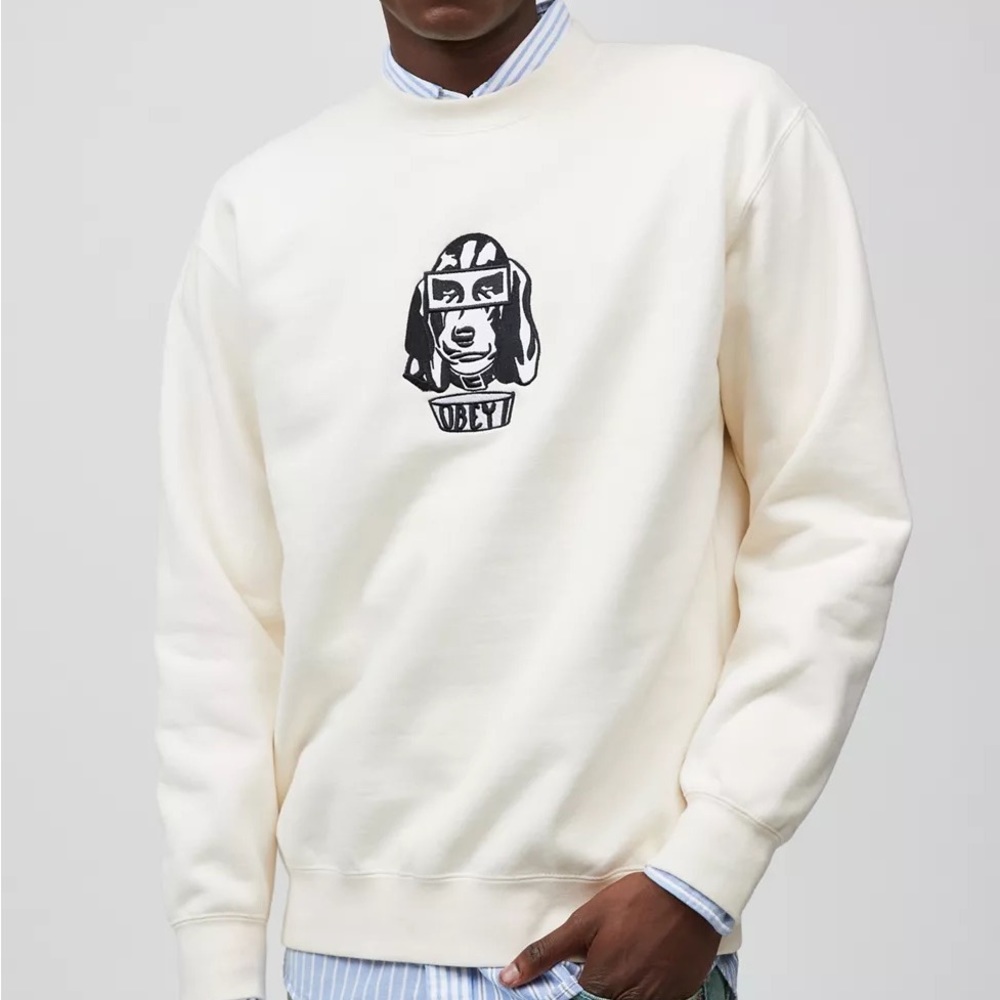 NWT OBEY HOUND DOG CREW NECK SWEATSHIRT